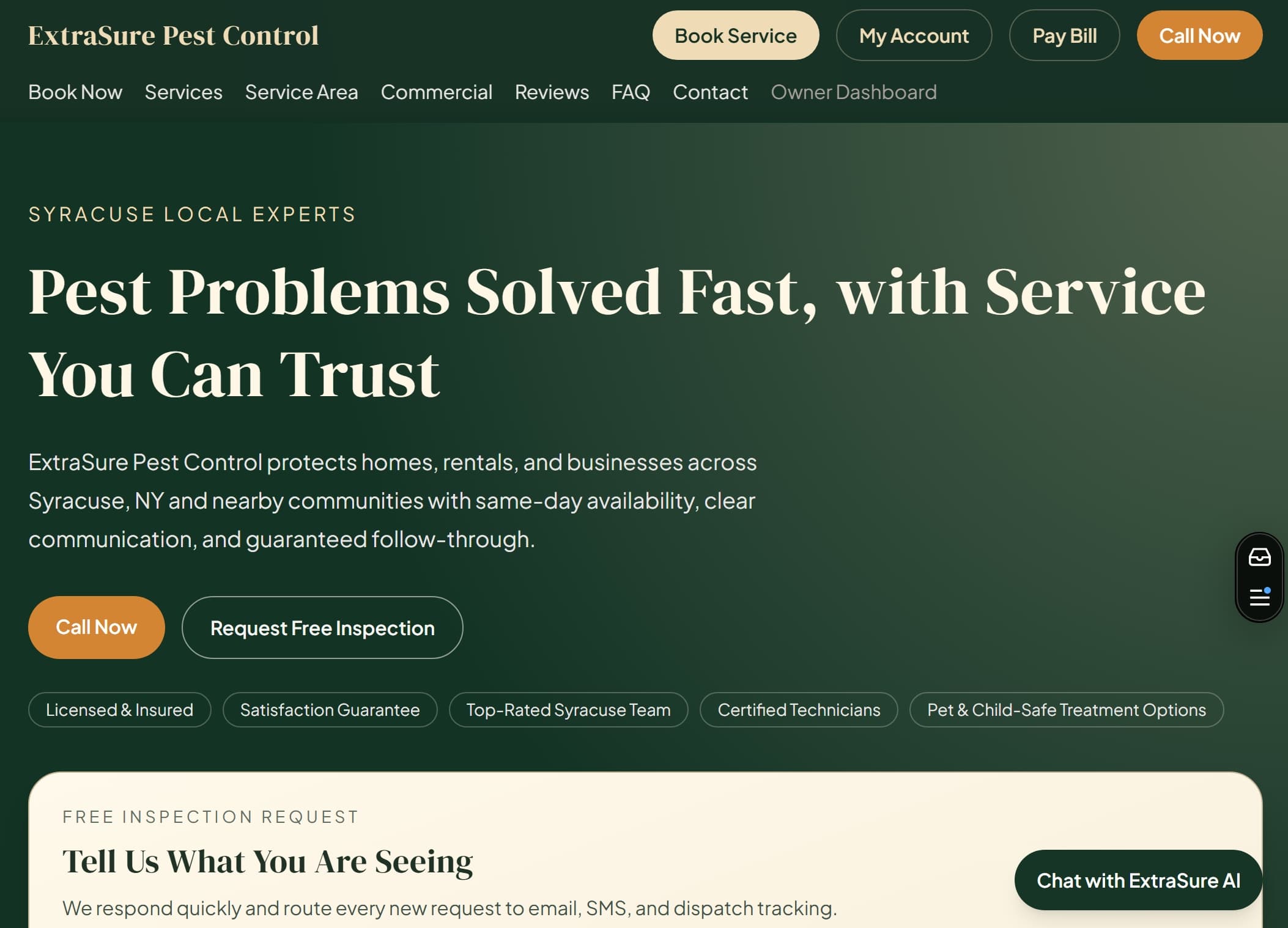 ExtraSure Pest Control — Syracuse, NY Pest Experts
