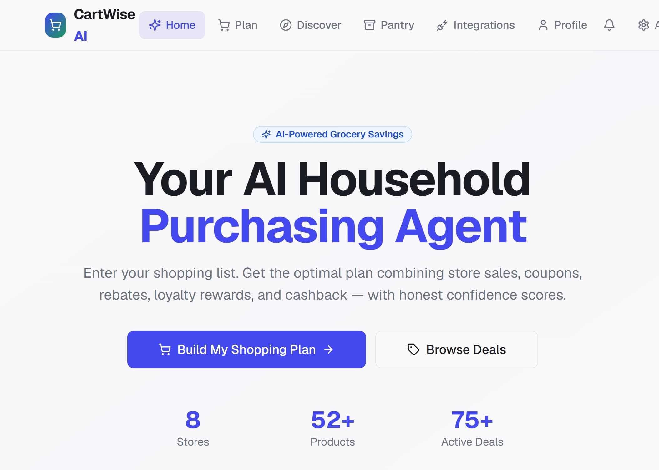 CartWise AI — Household Purchasing & Grocery Savings Platform